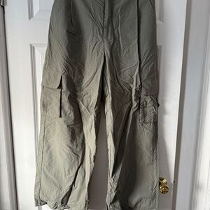 WILO Green Nylon Cargo Pants